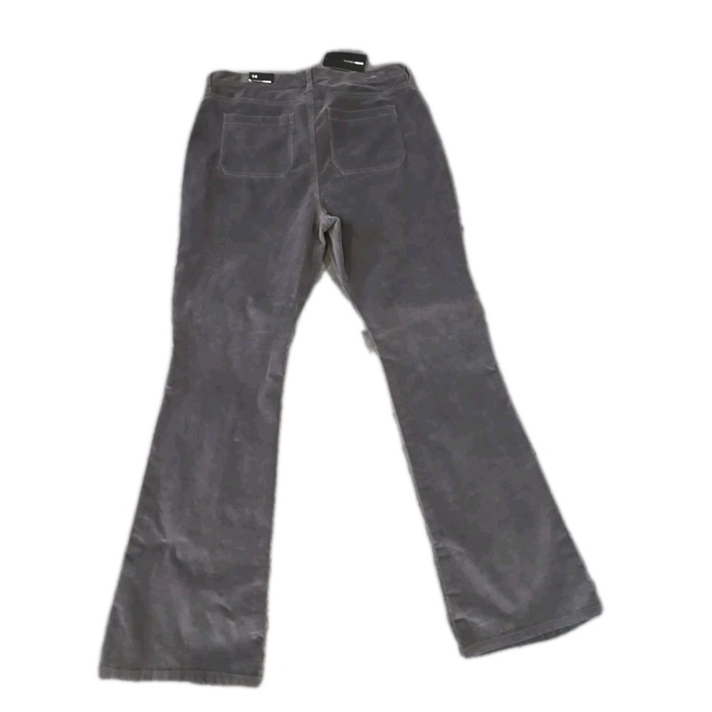 Fashion Nova Take Me Out Corduroy Flare Pants Women's Size 14 Gray NWT
